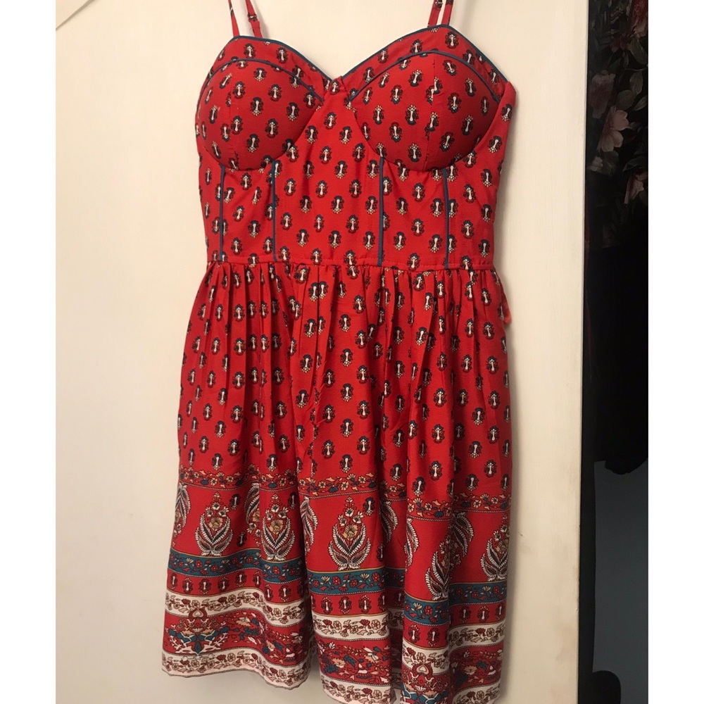 Red Patterned Dress